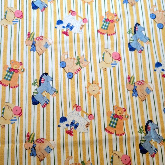 Toy Chest Animal Toss Fabric 2 yd x44" Bears Horse Quilt Sewing DIY Susan Winget - Picture 1 of 16